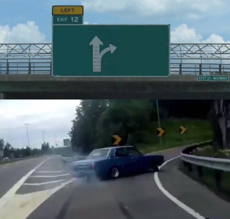 Left Exit 12 Off Ramp meme. Straight ahead: "Finish onboarding". The exit: ""Check your email"". The car swerving onto the exit: "Your user".